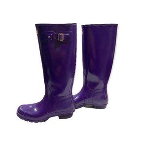 Hunter Purple Tall Snow Rain Boots 9